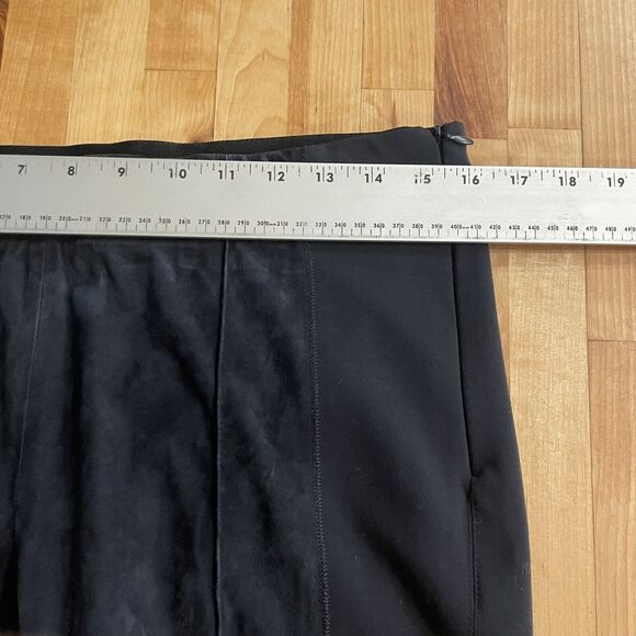 Lafayette 148 Gramercy Pants Navy Acclaimed Stretch Suede‎ Panel Knit Size 8 - Picture 6 of 9